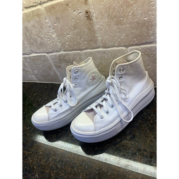 Converse CTAS Move Platform Sneakers Egret/Stone Mauve/Rust Pink W 9 - Picture 3 of 8